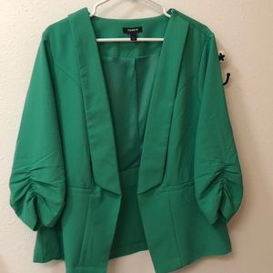 Torrid green dress blazer size 1 plus